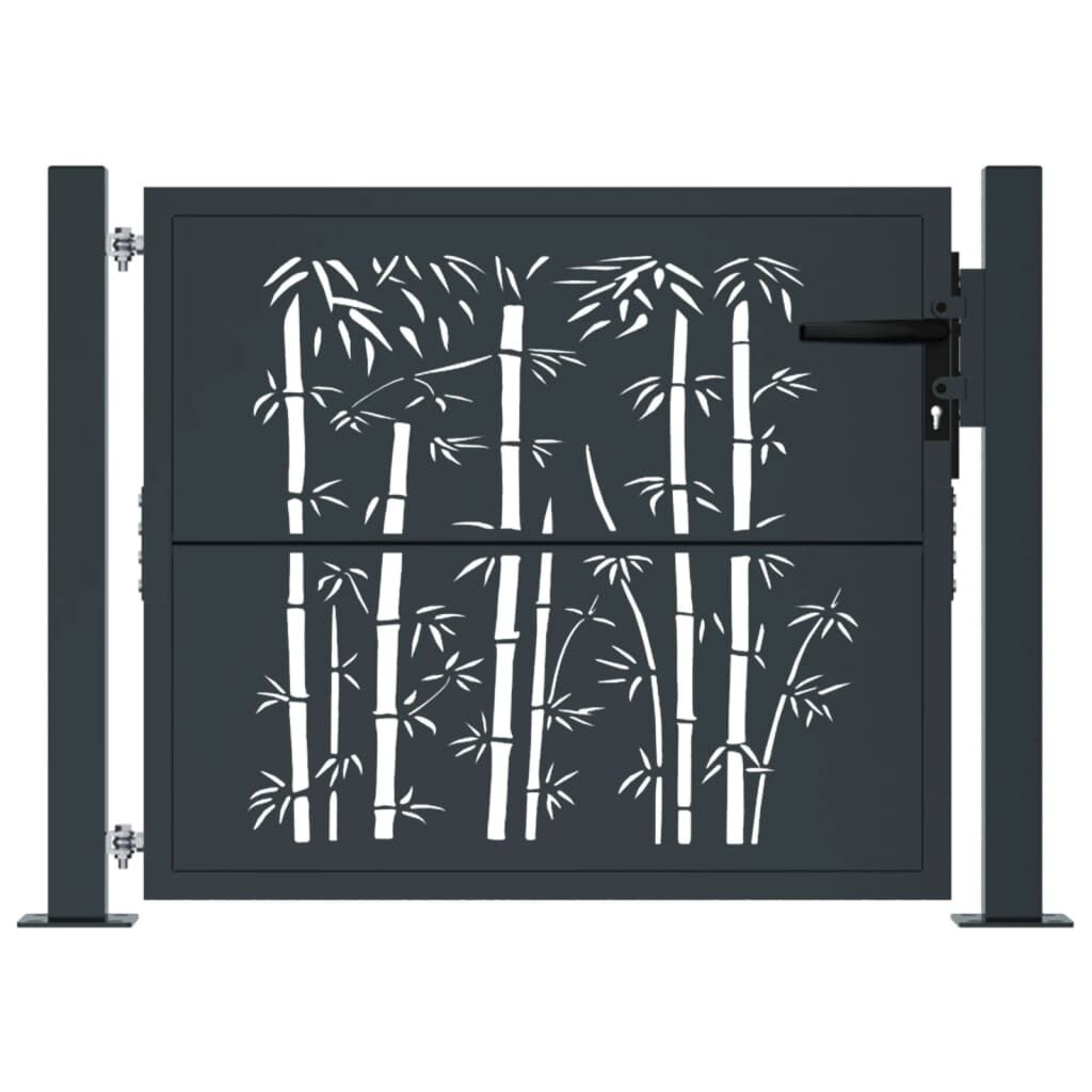 vidaXL Poort Bamboe Design 105x105cm Antraciet -42% Korting!