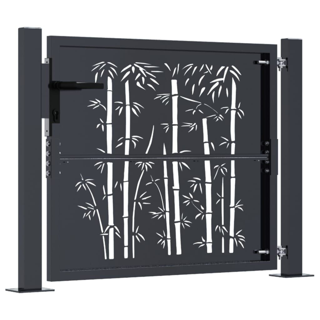 vidaXL Poort Bamboe Design 105x105cm Antraciet -42% Korting!