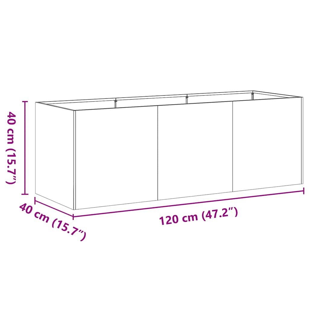 vidaXL Plantenbak Roest Kleur 120cm - 35% Korting!