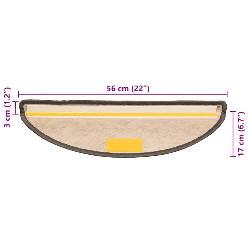 Trapmatten (15 st) Sisal-look bruinbeige -47% Korting!