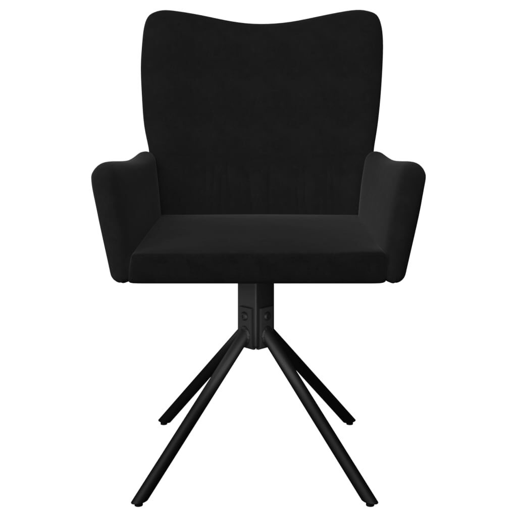 Draaibare Eetkamerstoelen (2x) Zwart Fluweel - 47% Korting!