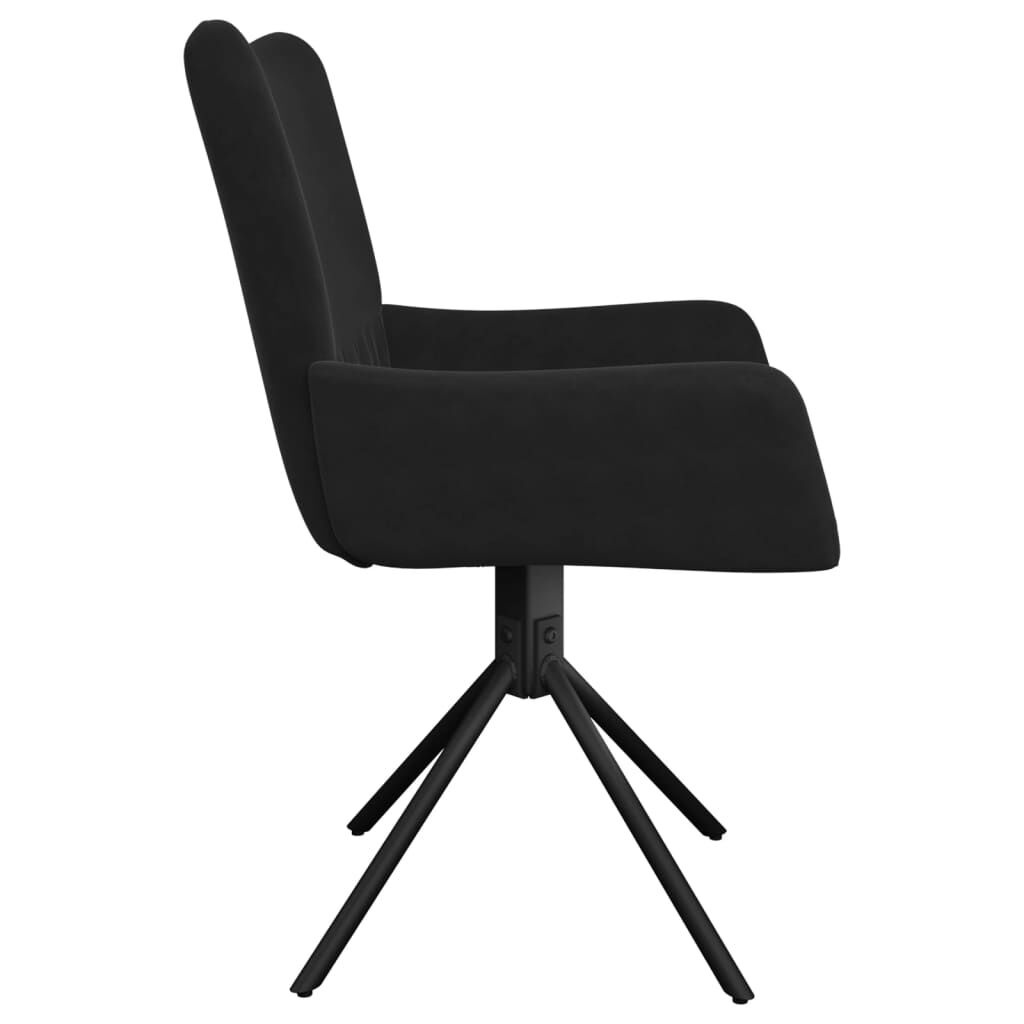 Draaibare Eetkamerstoelen (2x) Zwart Fluweel - 47% Korting!
