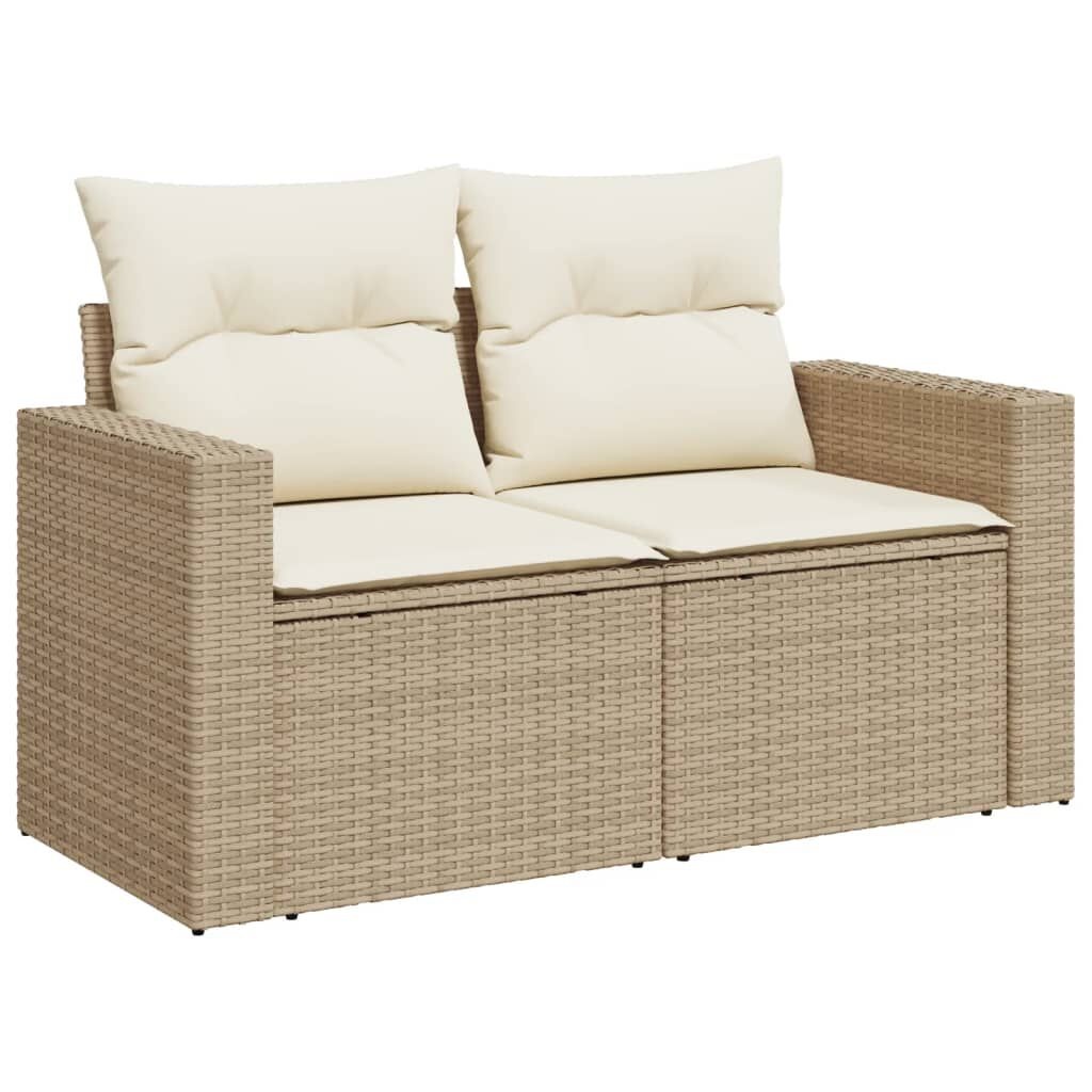 VidaXL Tuinbank 2-zits Beige Rattan - 35% Korting!