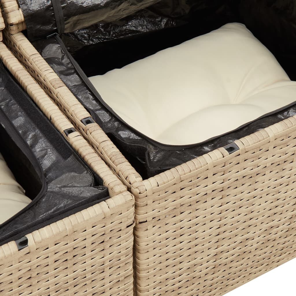 VidaXL Tuinbank 2-zits Beige Rattan - 35% Korting!