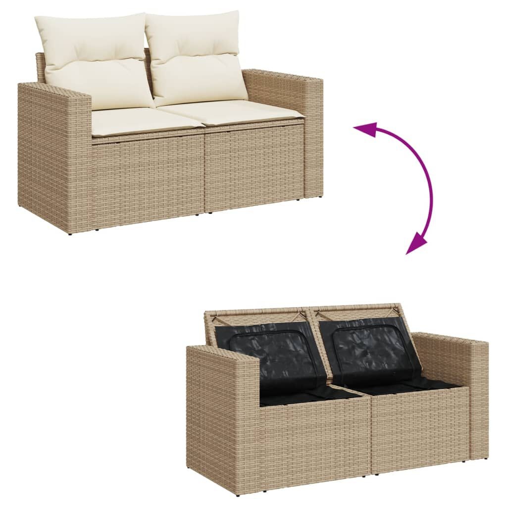 VidaXL Tuinbank 2-zits Beige Rattan - 35% Korting!