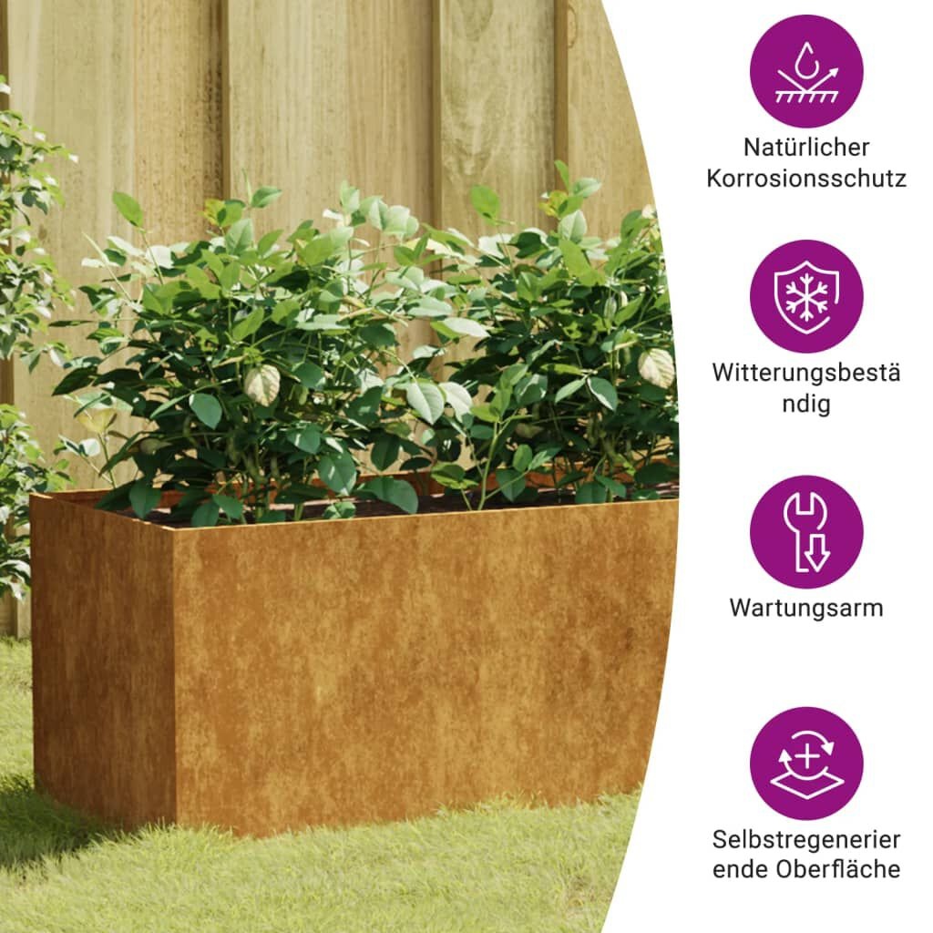 VidaXL Cortenstaal Plantenbak 200cm - 35% Korting!