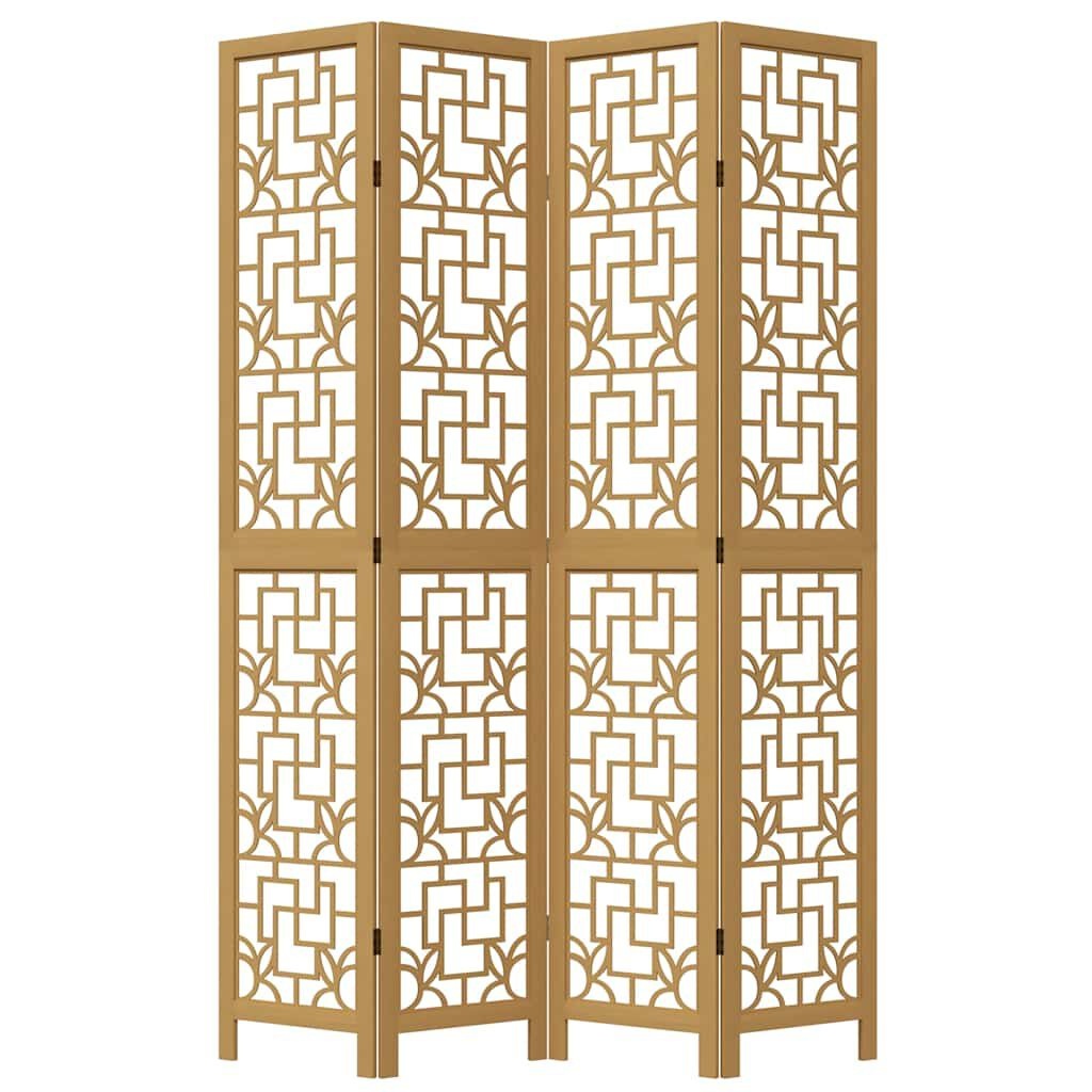 Kamerscherm Bruin Paulownia Hout, 4 Panelen - 41% Korting!