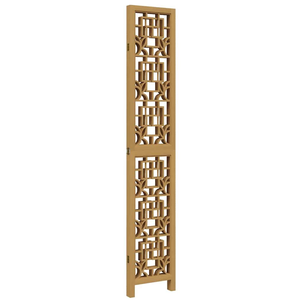 Kamerscherm Bruin Paulownia Hout, 4 Panelen - 41% Korting!