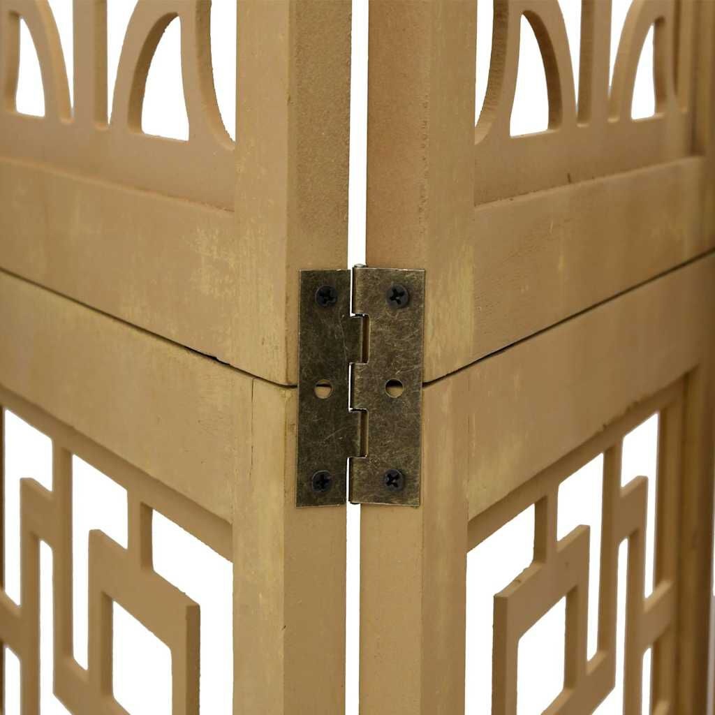Kamerscherm Bruin Paulownia Hout, 4 Panelen - 41% Korting!