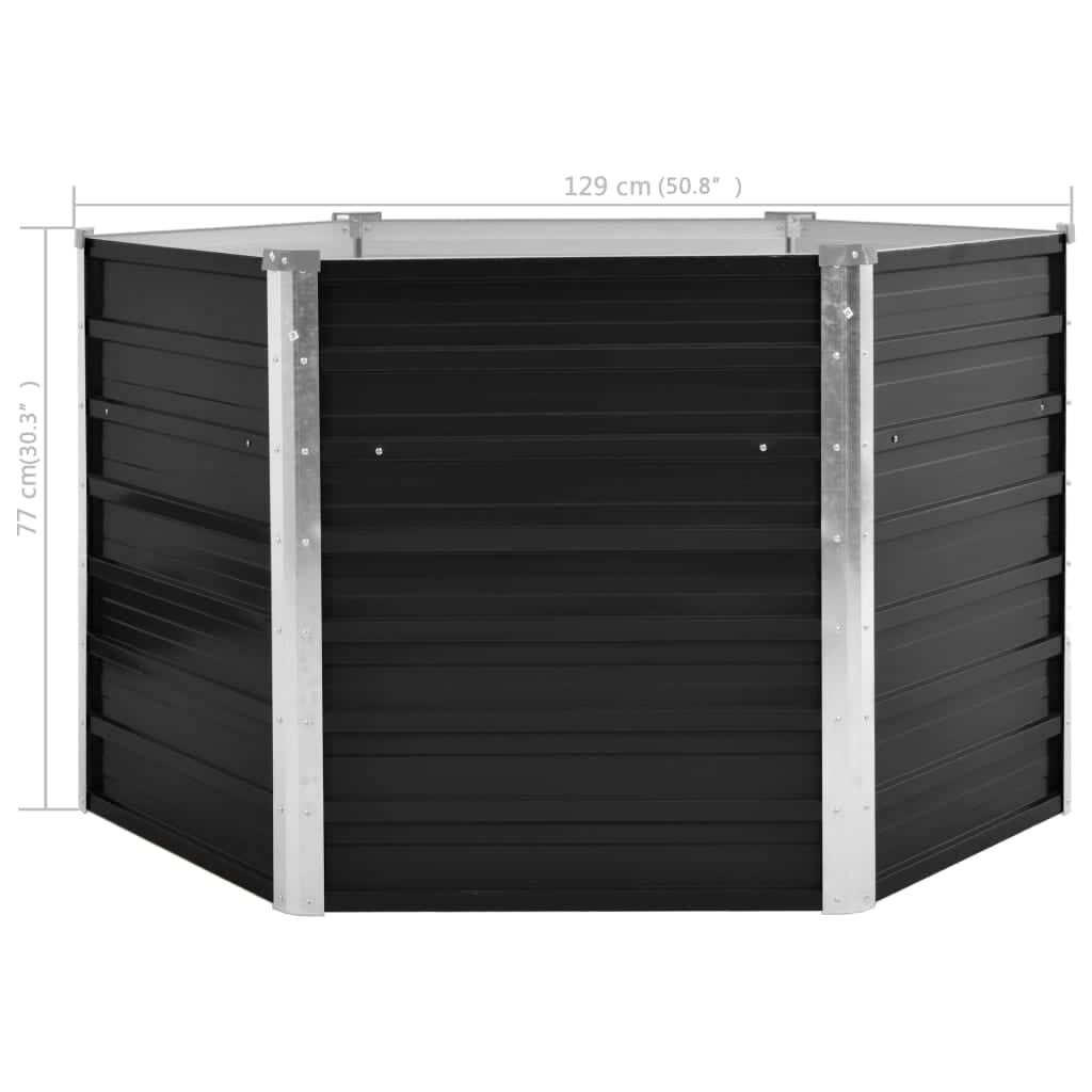 VidaXL Verhoogde Plantenbak 129x129cm Antraciet - 35% Korting!