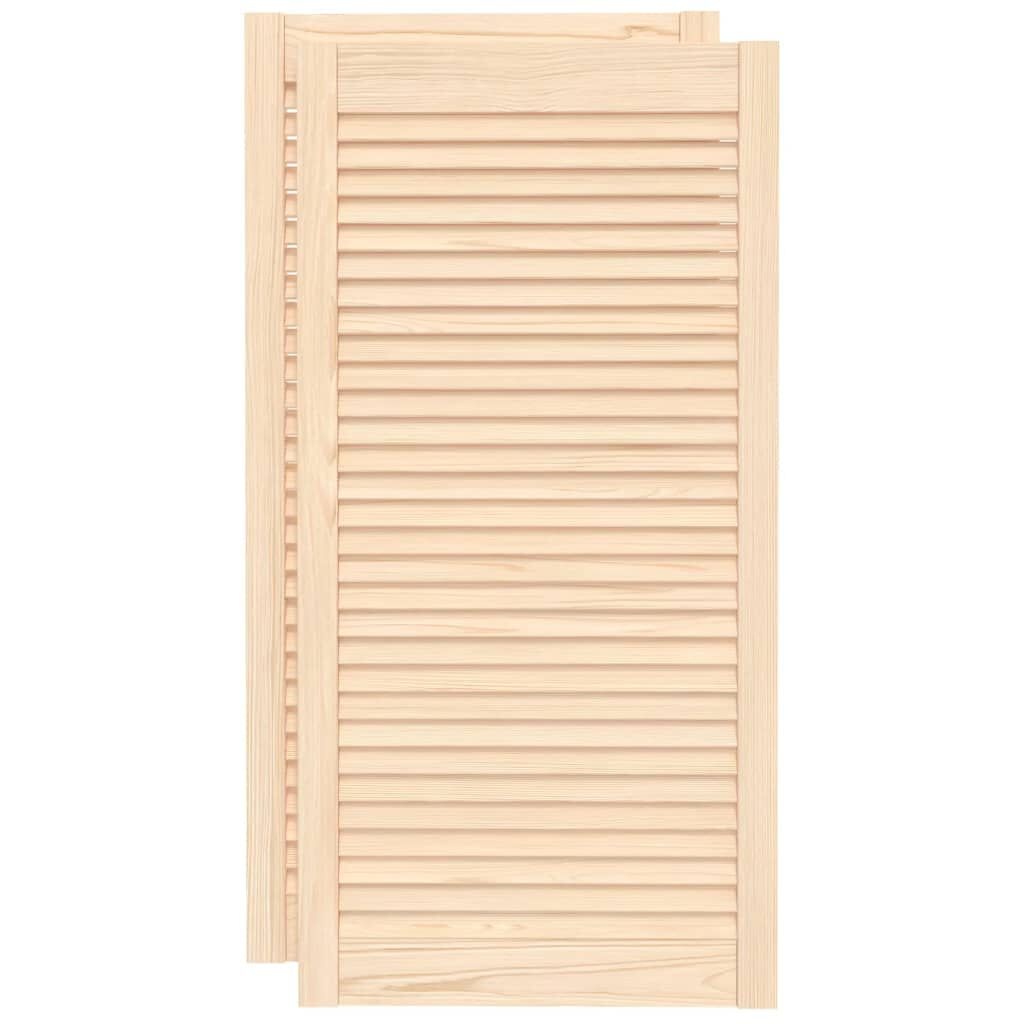 VidaXL Lamellen Kastdeuren Grenenhout 99x49cm - 53% Korting!