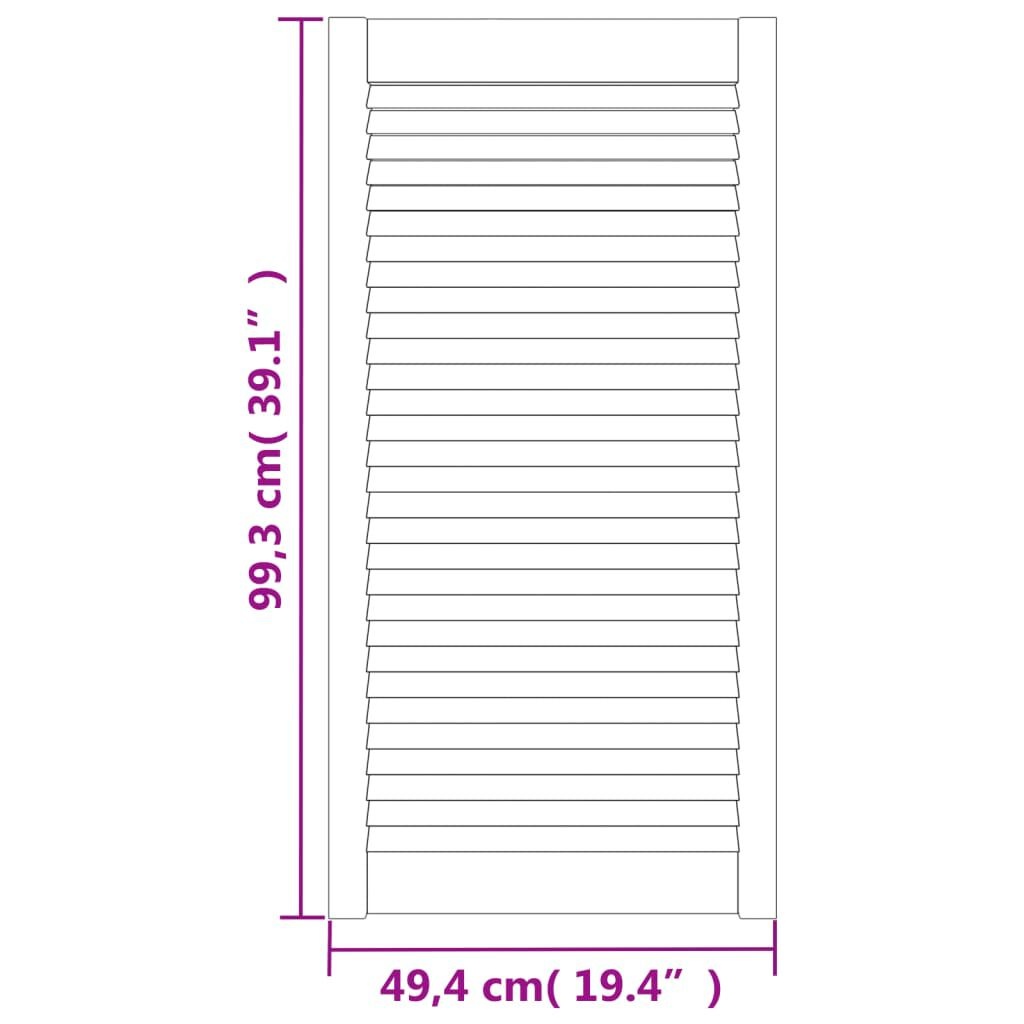 VidaXL Lamellen Kastdeuren Grenenhout 99x49cm - 53% Korting!