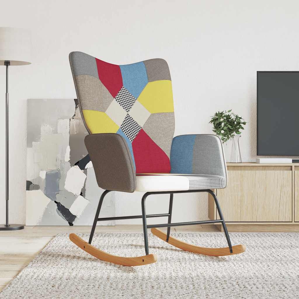 vidaXL Schommelstoel Patchwork - 35% Korting!