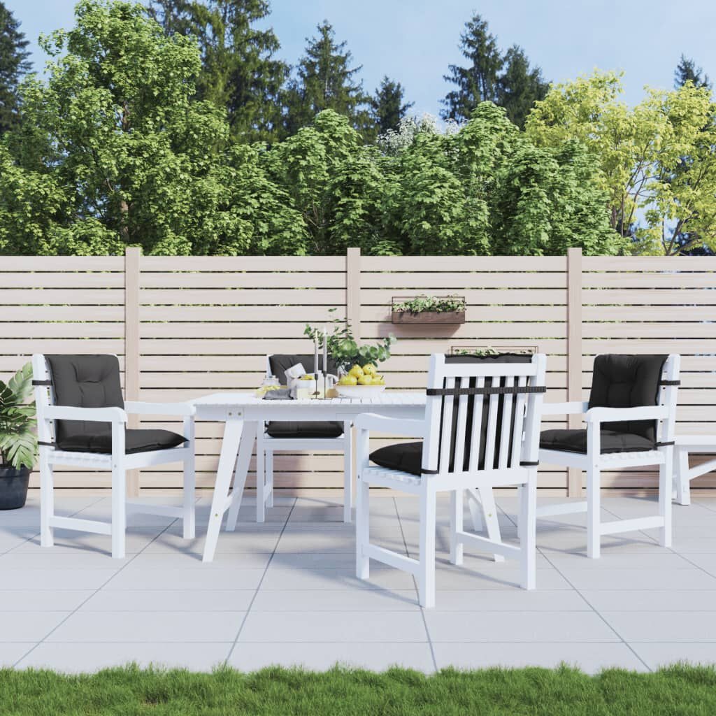 Stoelkussens 4 st Antraciet - Lage Rug, 100x50cm - 35% Korting!
