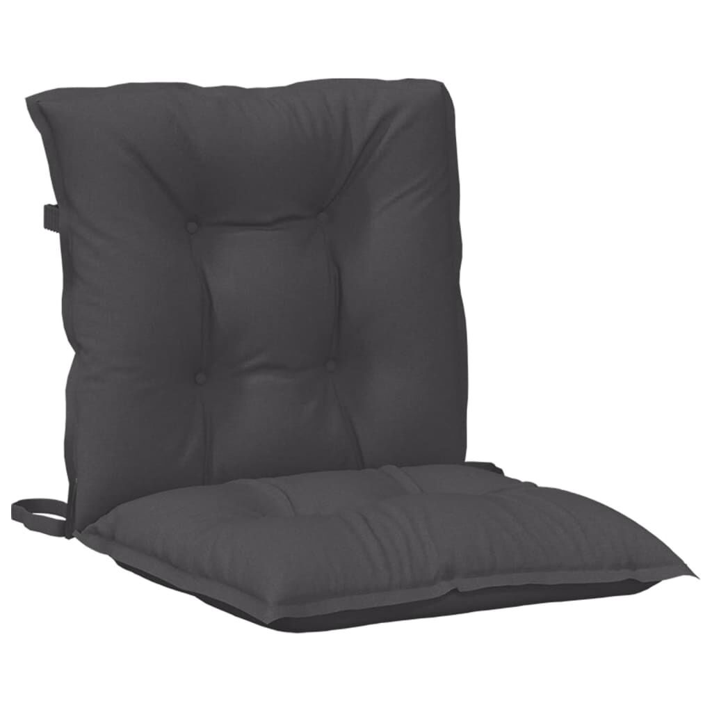 Stoelkussens 4 st Antraciet - Lage Rug, 100x50cm - 35% Korting!