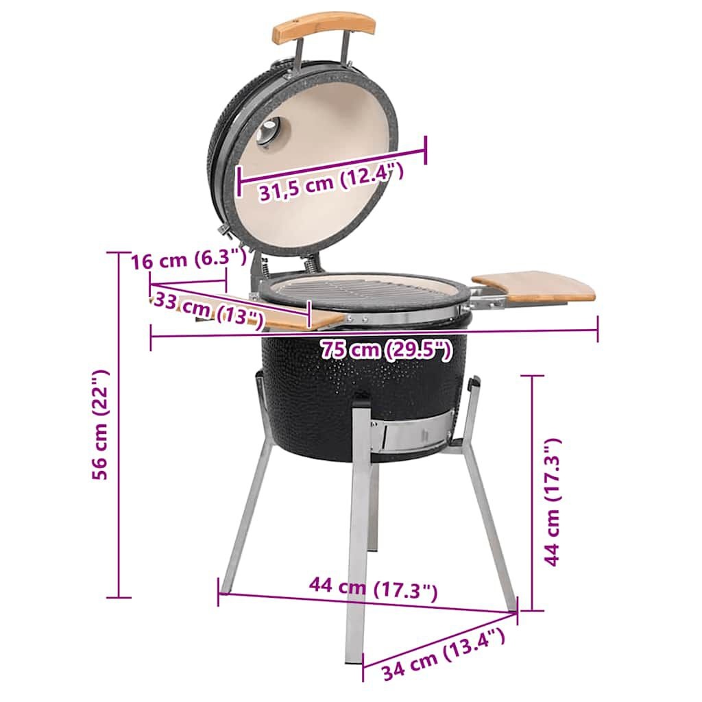 vidaXL Kamado Barbecue 76cm Keramiek - 35% Korting!
