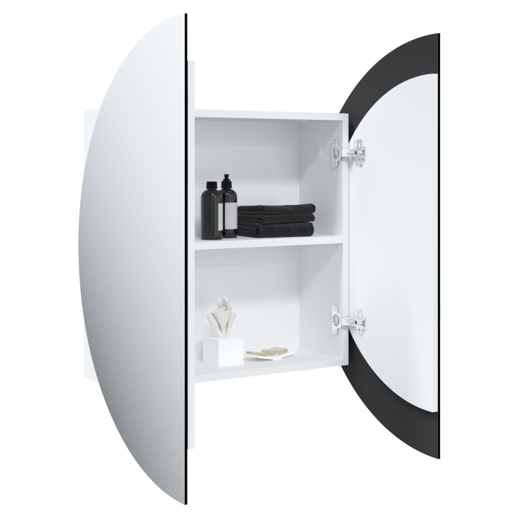 vidaXL Badkamerkast met LED Spiegel - 54cm - Wit - 35% Korting!