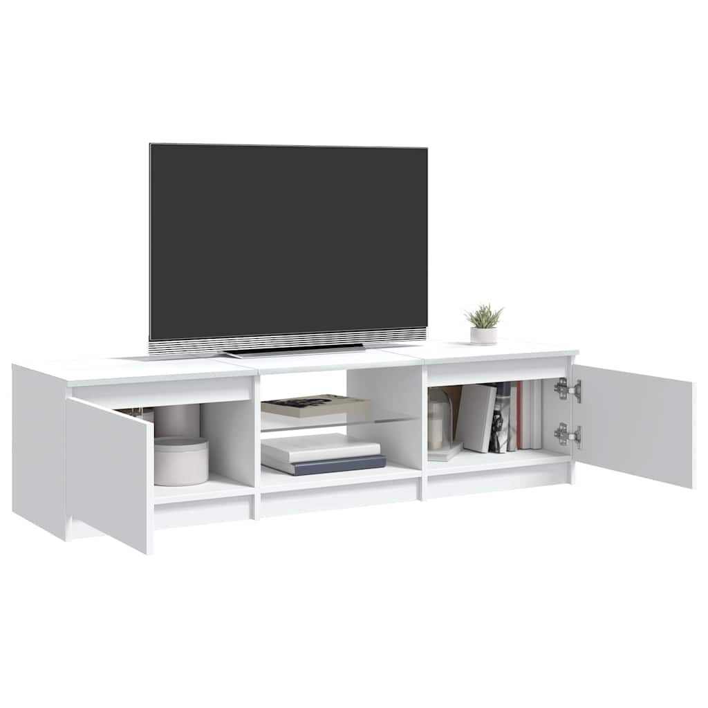 vidaXL TV-meubel wit LED 140cm -35% Korting! OP=OP