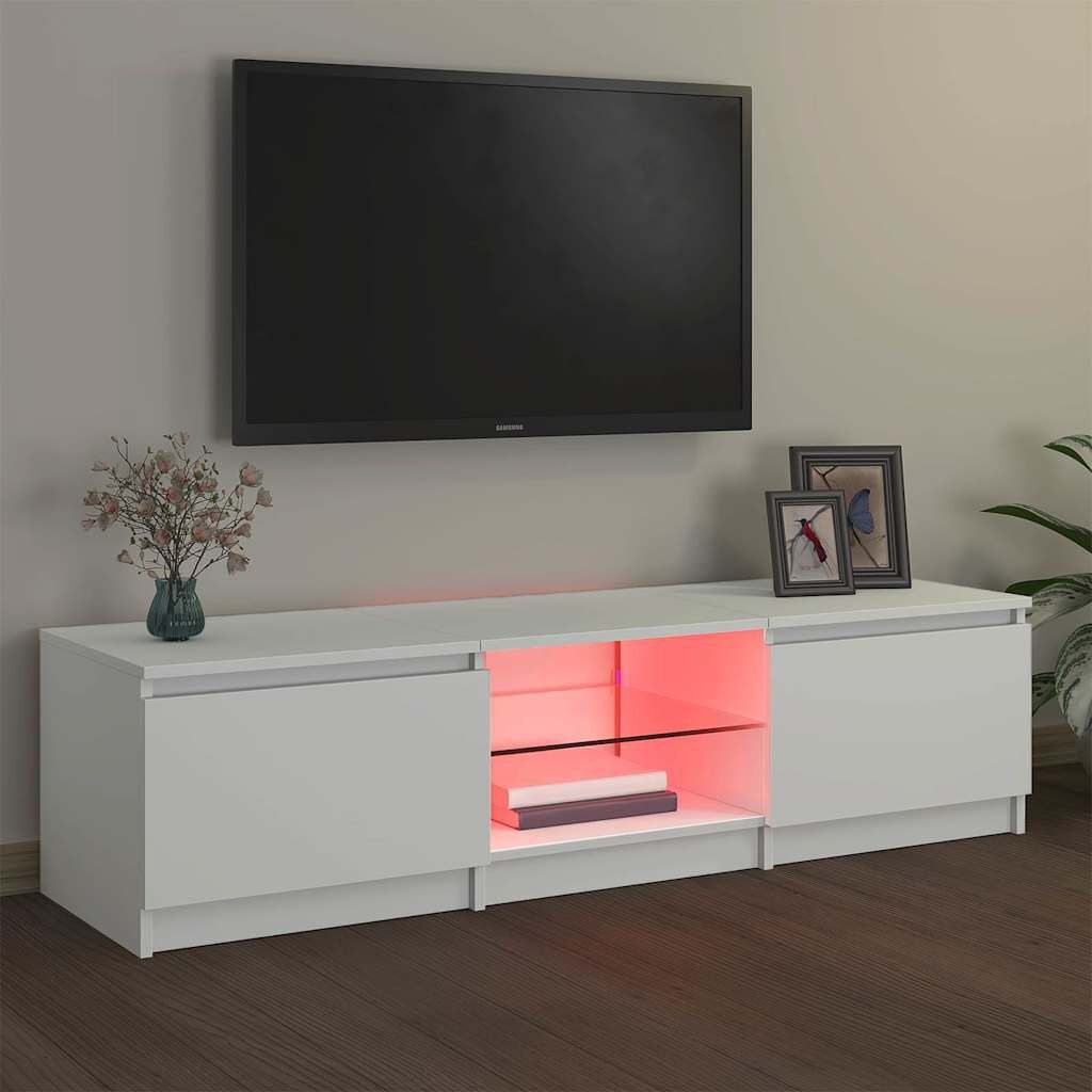 vidaXL TV-meubel wit LED 140cm -35% Korting! OP=OP