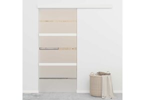 Schuifdeur 90x205cm ESG-Glas Zilver - 35% Korting!