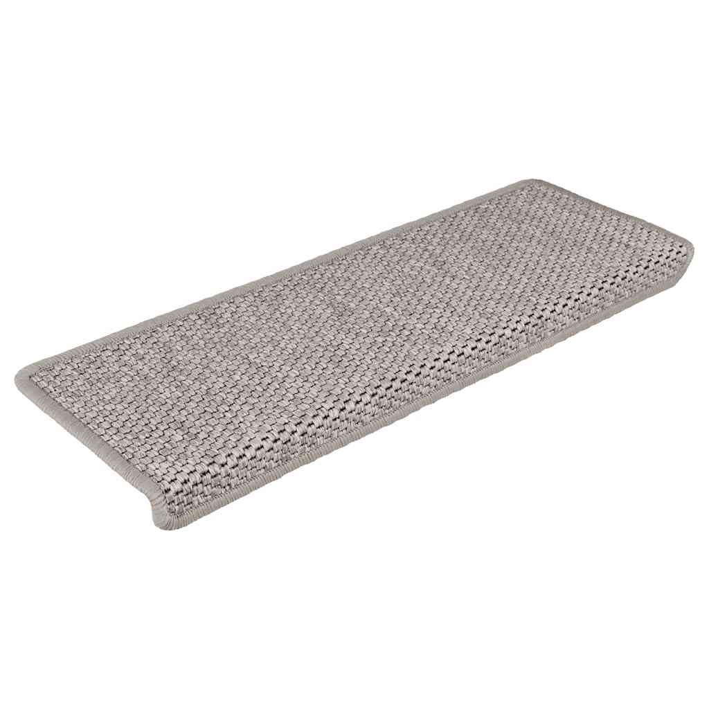 vidaXL Trapmatten (15 st) Sisal Zilver - 35% Korting!