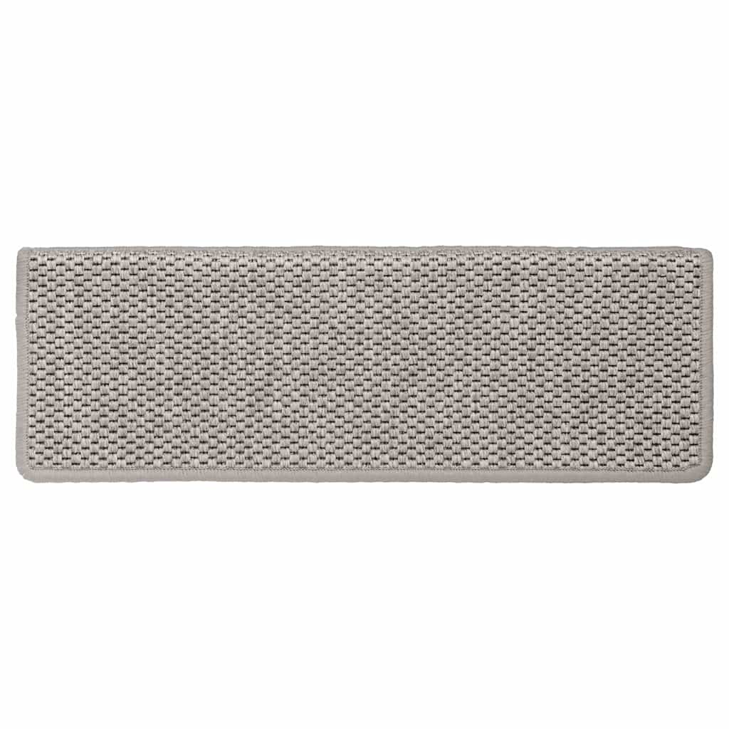 vidaXL Trapmatten (15 st) Sisal Zilver - 35% Korting!