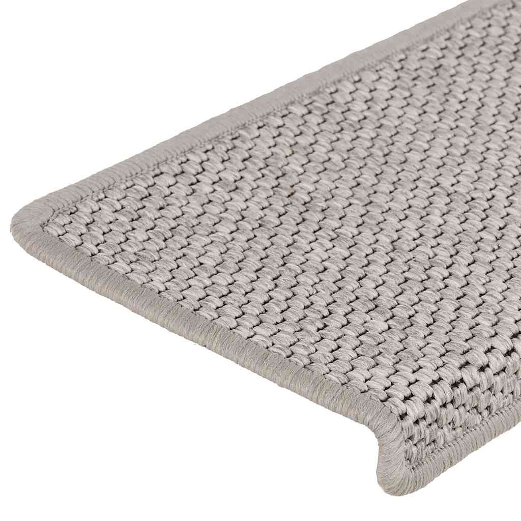 vidaXL Trapmatten (15 st) Sisal Zilver - 35% Korting!