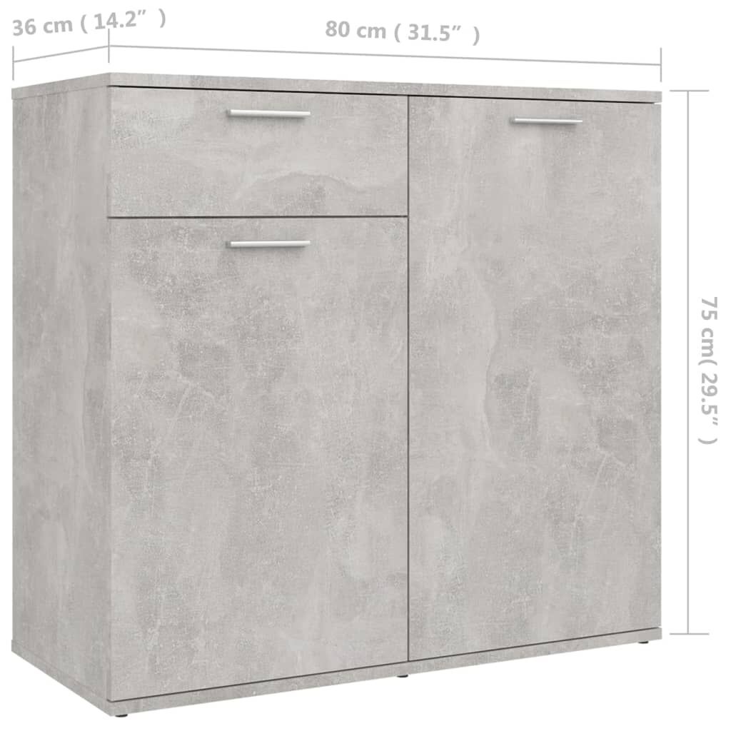 Dressoir Betongrijs 80cm - 35% Korting! Zo Goed Als Nieuw