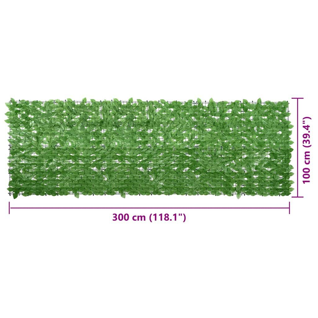 VidaXL Balkonscherm Groen 300x100cm - 35% Korting!