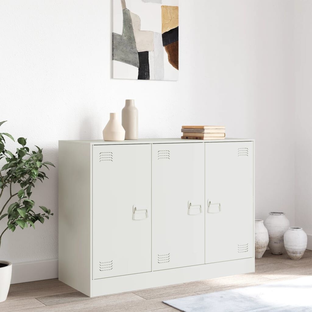 vidaXL Dressoir Wit Staal 99cm - 35% Korting!