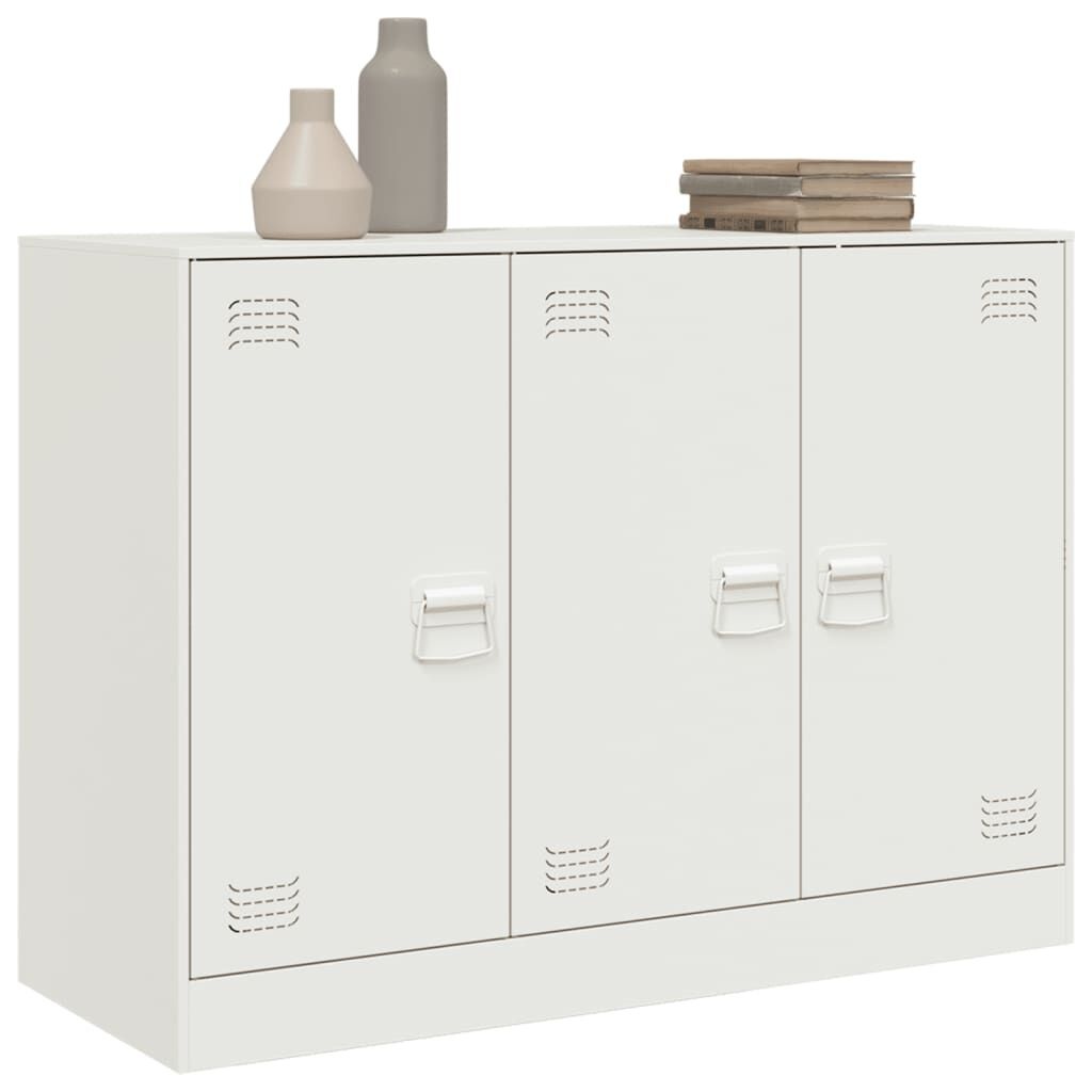 vidaXL Dressoir Wit Staal 99cm - 35% Korting!