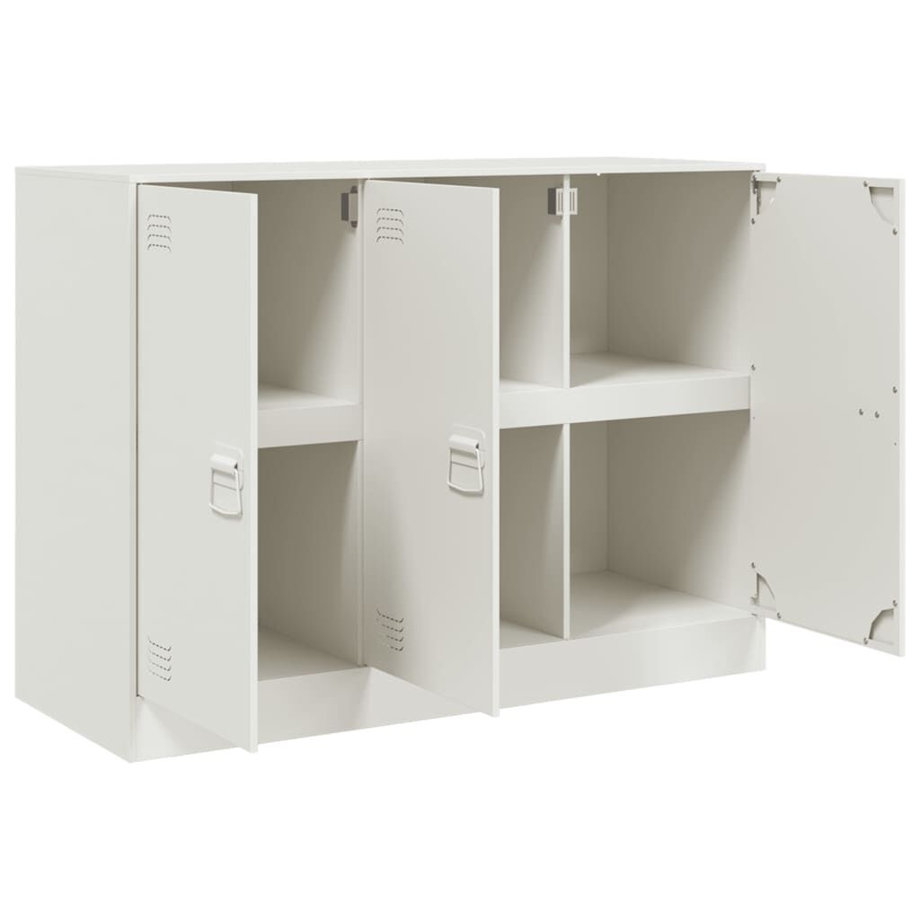 vidaXL Dressoir Wit Staal 99cm - 35% Korting!