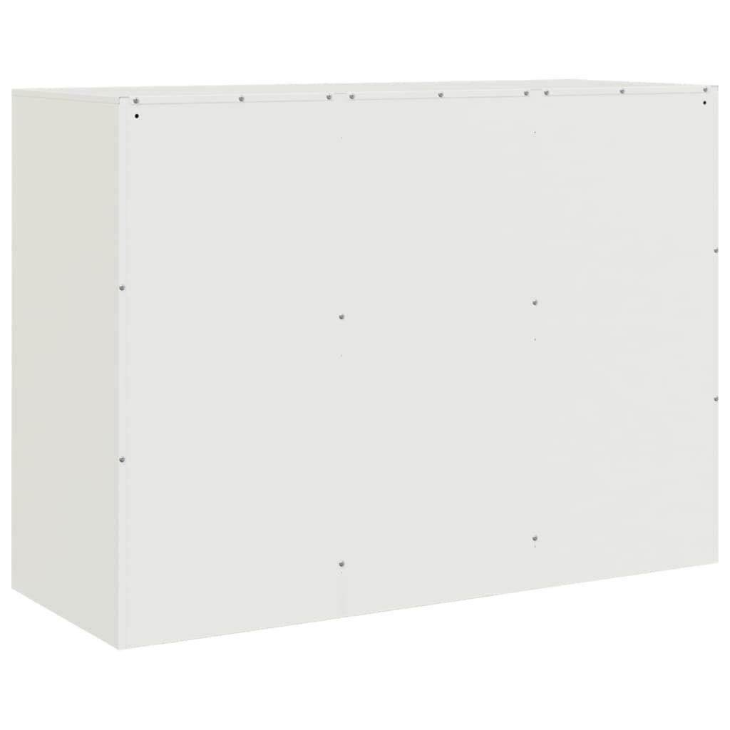 vidaXL Dressoir Wit Staal 99cm - 35% Korting!
