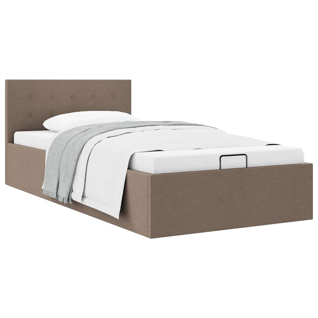 vidaXL Bedframe 90x200cm met Opbergruimte Taupe - 35% Korting!