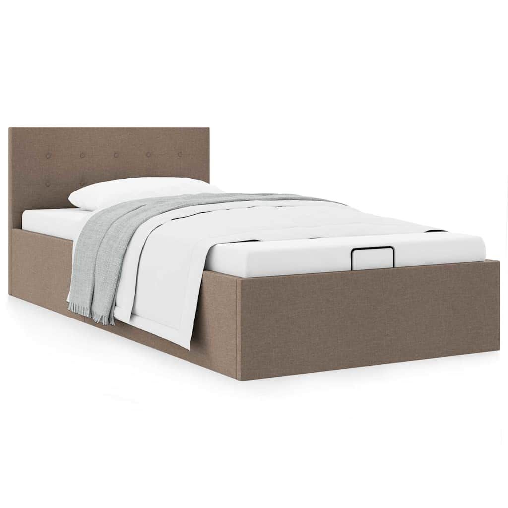 vidaXL Bedframe 90x200cm met Opbergruimte Taupe - 35% Korting!