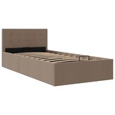 vidaXL Bedframe 90x200cm met Opbergruimte Taupe - 35% Korting!