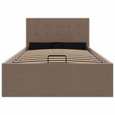 vidaXL Bedframe 90x200cm met Opbergruimte Taupe - 35% Korting!