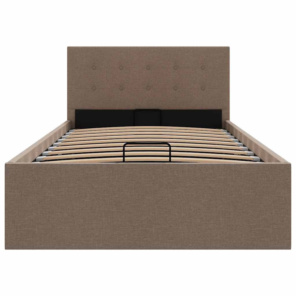 vidaXL Bedframe 90x200cm met Opbergruimte Taupe - 35% Korting!