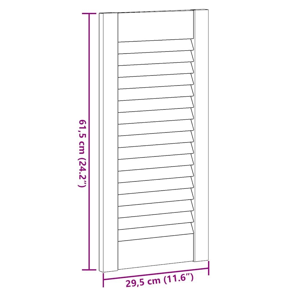 VidaXL Louvre Kastdeur Wit 61,5x29,5cm - 35% Korting!