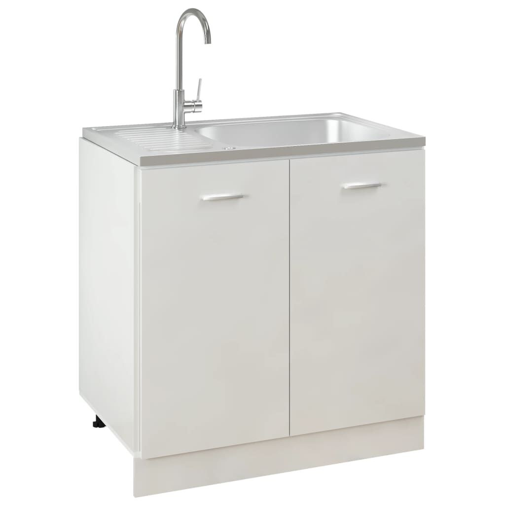 vidaXL Gootsteen RVS 80x50 - 60% Korting! (Montage mist)