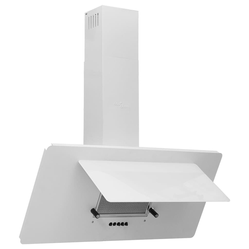 vidaXL Afzuigkap 90cm Wit - 41% Korting! (Roestvrij Staal/Glas)