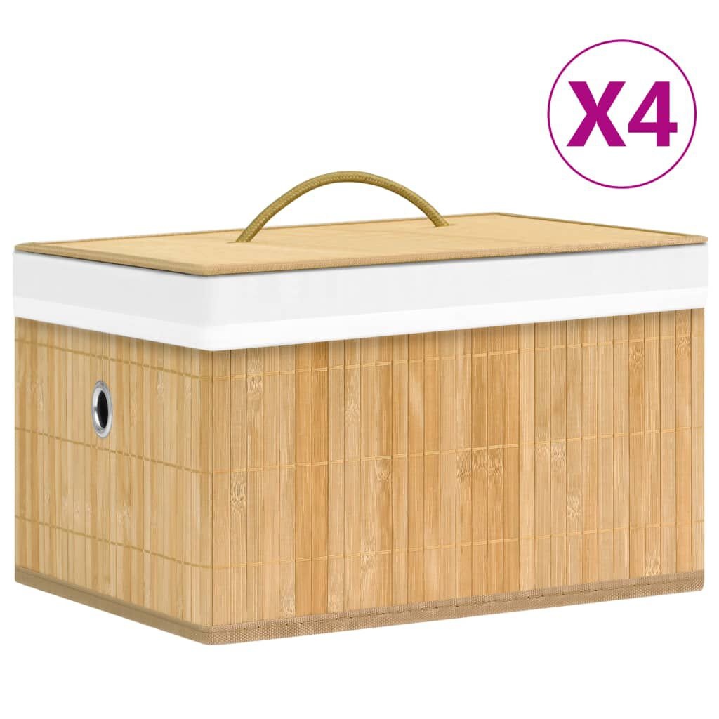 vidaXL Bamboe Opbergboxen (4 stuks) - 42% Korting!