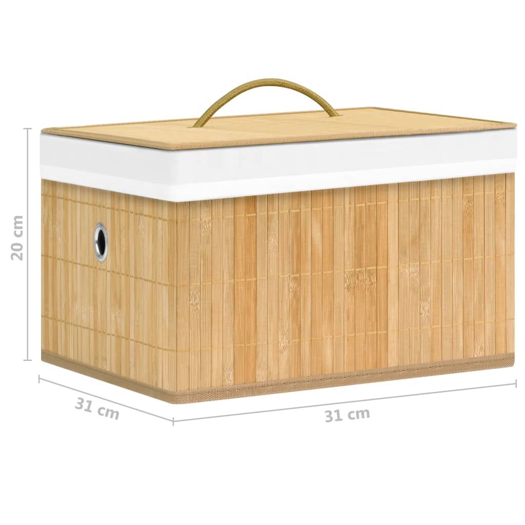 vidaXL Bamboe Opbergboxen (4 stuks) - 42% Korting!
