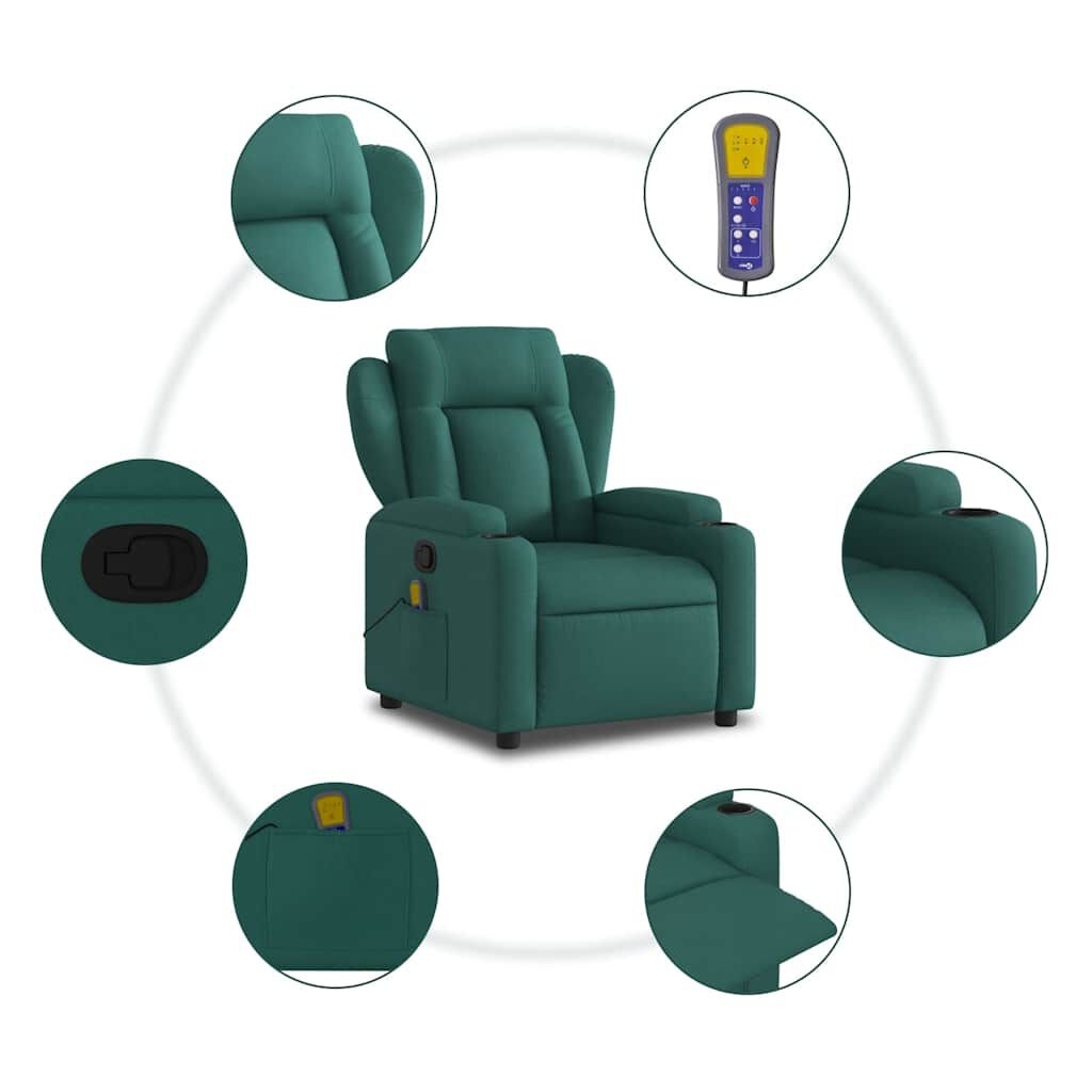 vidaXL Massagestoel Donkergroen - 62% Korting!