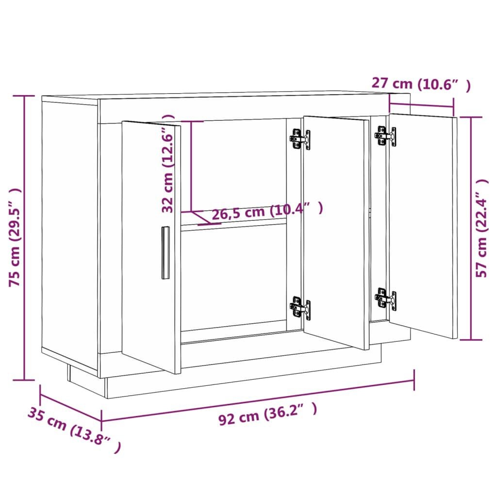 VidaXL Dressoir Wit 92cm - 41% Korting! Zo Goed Als Nieuw