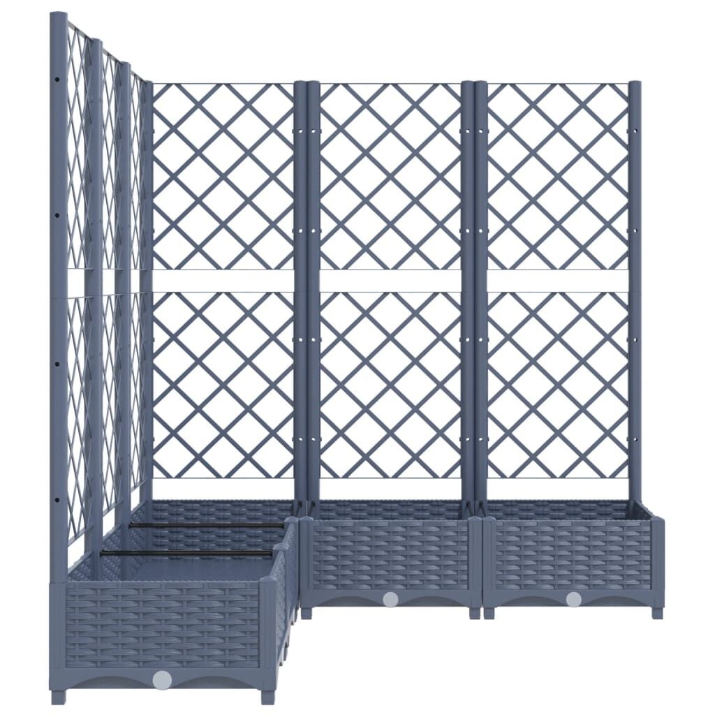 VidaXL Plantenbak met Latwerk - Grijs - 120cm - 41% Korting!