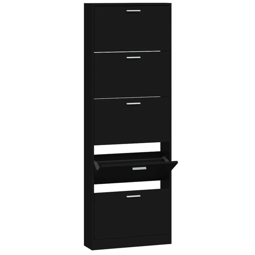 vidaXL Schoenenkast Zwart 59cm - 41% Korting!