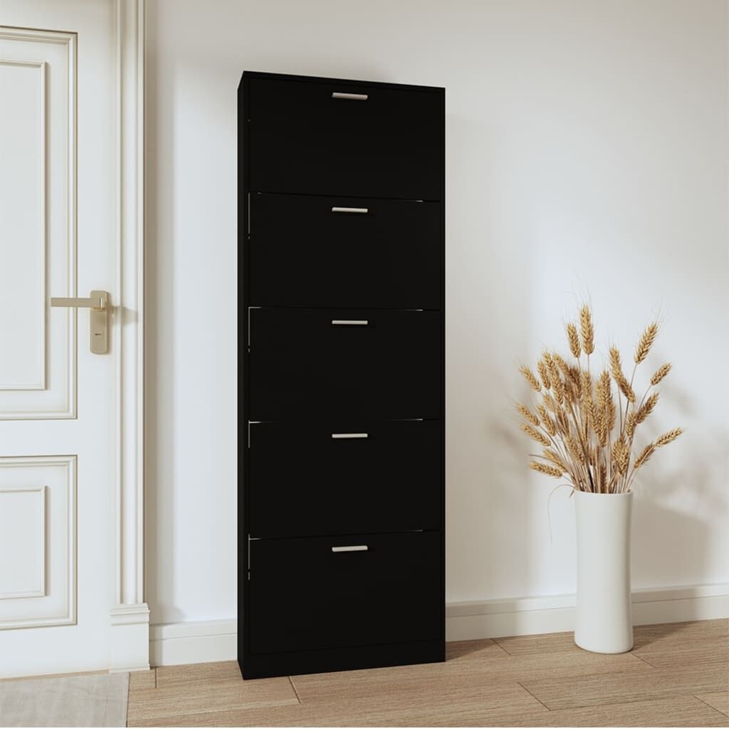 vidaXL Schoenenkast Zwart 59cm - 41% Korting!