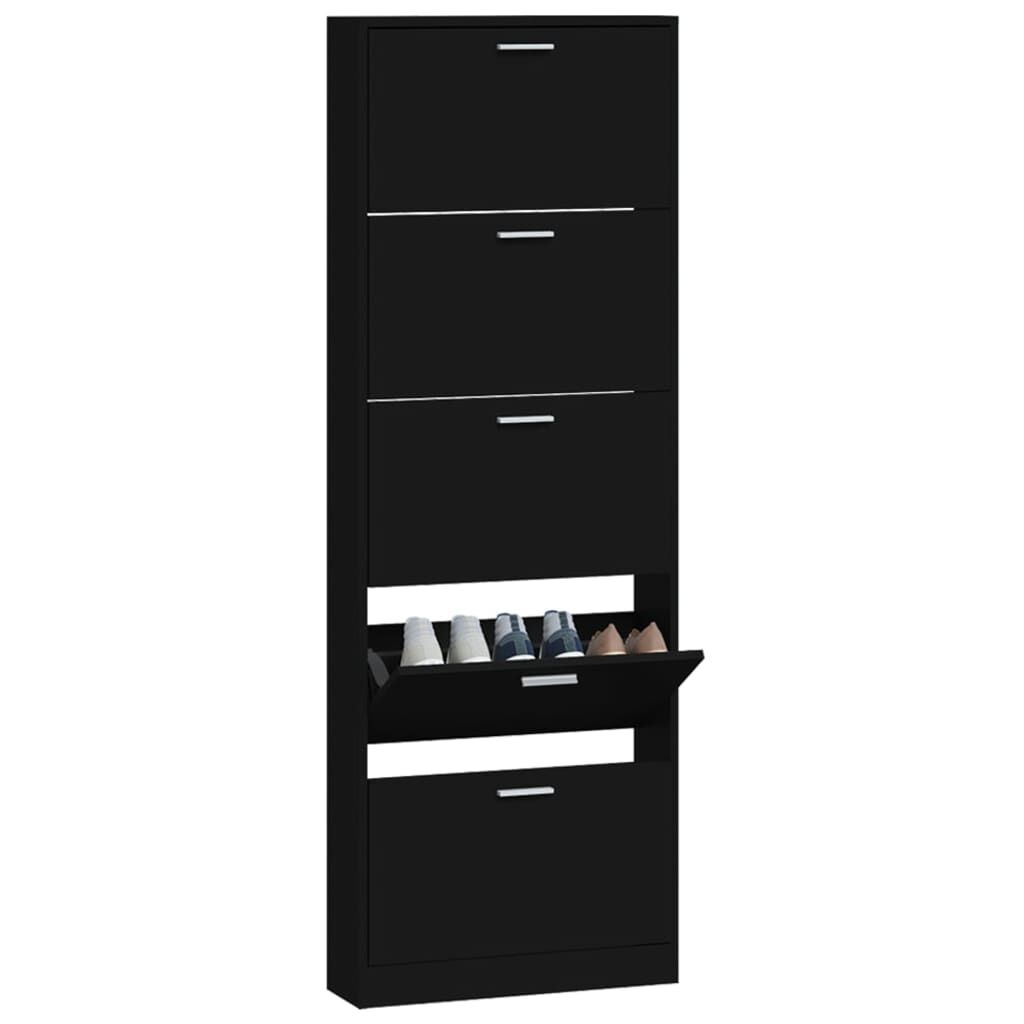 vidaXL Schoenenkast Zwart 59cm - 41% Korting!