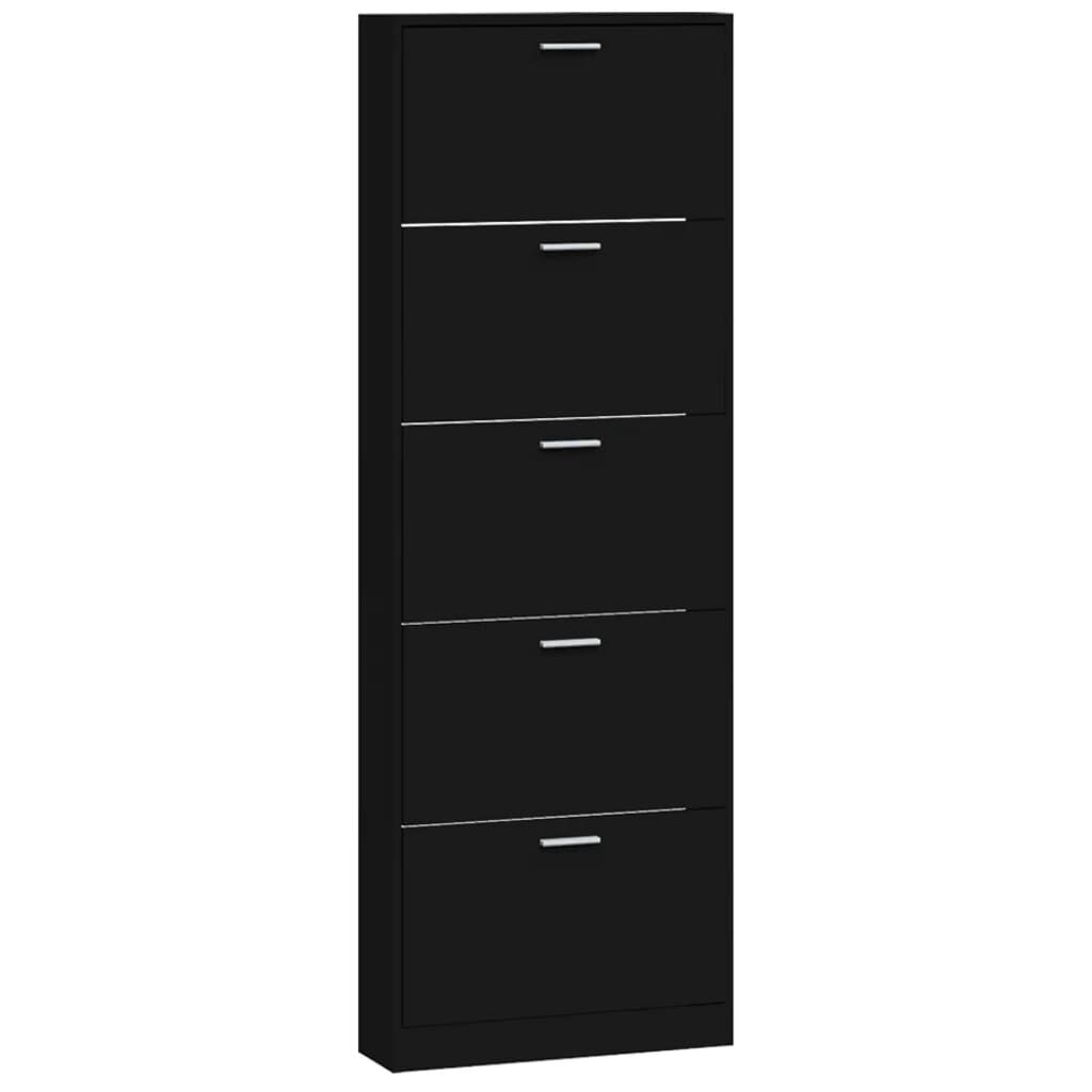 vidaXL Schoenenkast Zwart 59cm - 41% Korting!